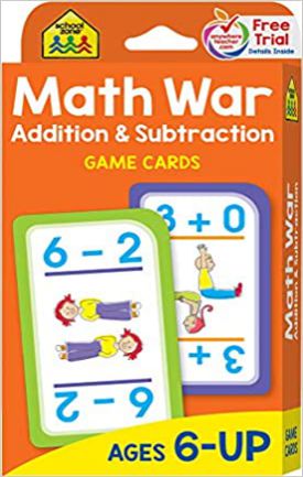 Math War Addition And Sutraction (Flash Cards)